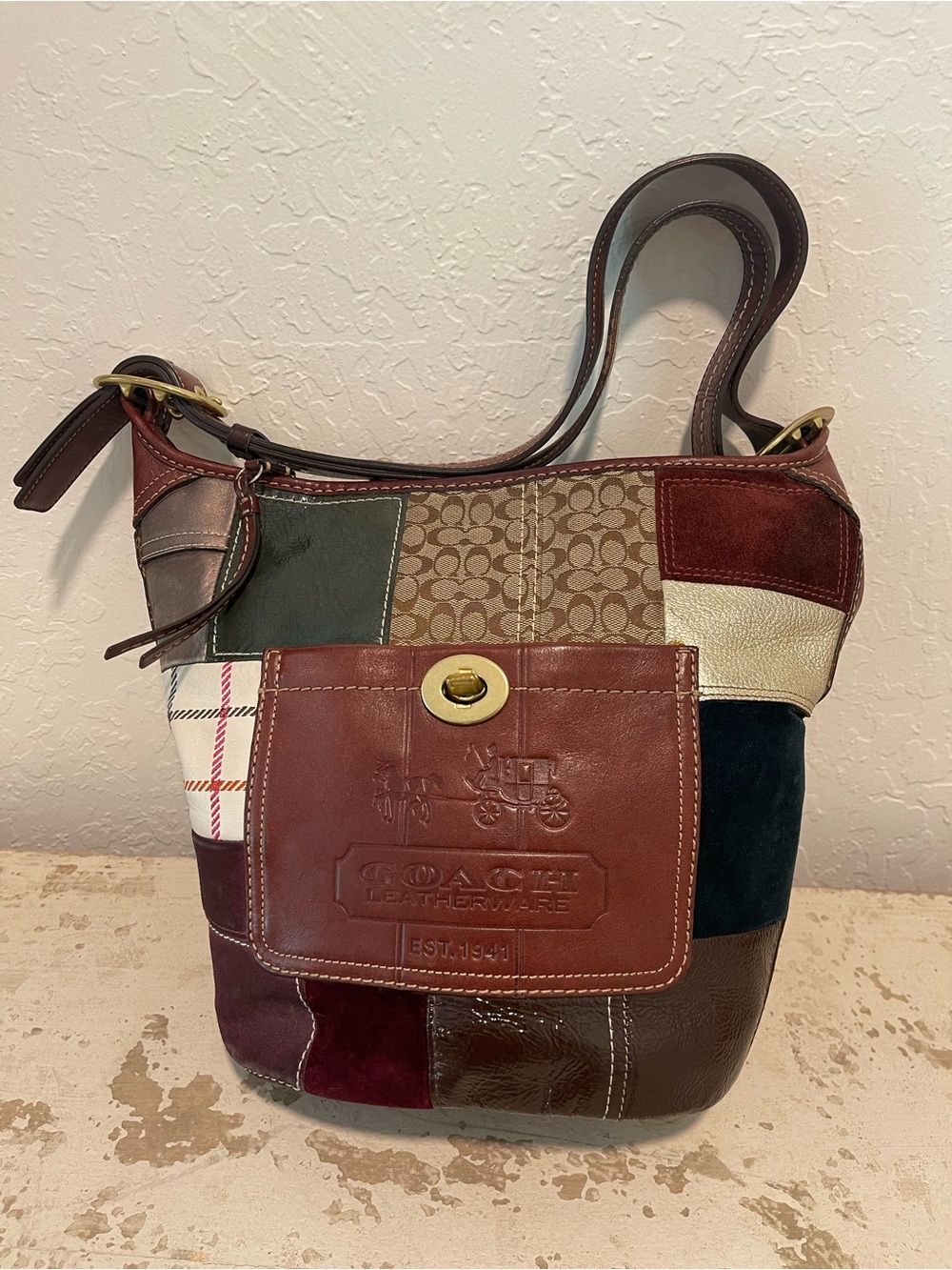 Coach Bleeker Patchwork Bag Vintage Y2K Shoulder Purse